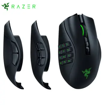 Razer Naga Pro Professional Edition Безжична Bluetooth Киберспортивная Компютърна игрална мишката Макро Взаимозаменяемый Избор на три страничните бутони
