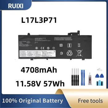 RUIXI Оригинална Батерия за Лаптоп L17L3P71 57WH Серия ThinkPad T480S 01AV478 SB10K97620 01AV479 01AV480 L17M3P71 L17S3P71