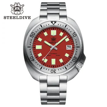 STEELDIVE Official SD1981 Abalone Swiss, Люминесцентный 20ATM Водоустойчив Bezel от неръждаема Стомана Механичен механизъм NH35, Ръчен часовник