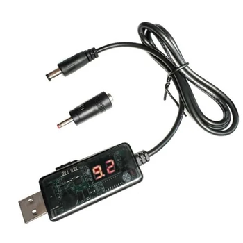 USB кабел-преобразувател 5 В-9, В 12, Регулируем линия на печалба за малък вентилатор, Дъска соларен панел, Директна доставка