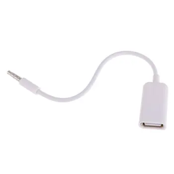 USB конектор Female to AUX вход 3.5 мм Мъжки Аудио Конвертор Адаптер Кабел за пренос на данни