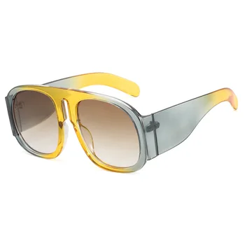Vintage слънчеви очила Голям размер За жени и мъже, Луксозен марка, Дизайнерски Тренд, с Нови Нюанси, по-Голямата дограма, два цвята Дамски Слънчеви очила в стил пънк