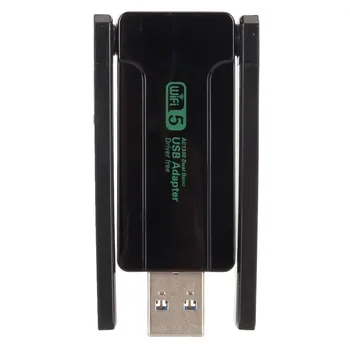 WiFi Ключ USB 3.0 AC1300Mbps 5 Ghz И 2.4 Ghz, 5dBi Антена с висок Коефициент на усилване на Безжичен USB адаптер за вашия Десктоп на Лаптопа Телефон USB WiFi Адаптер