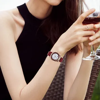 Women Watches Simple Retro Versatile Thin Leather Strap Band Ladies Quartz Watch Wristwatch Reloj Mujer часовник дамски ръчен