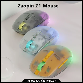 Zaopin Z1 Мишка Безжична 2,4 g Air 68G RGB 26000 точки на инч 500mA Премиум-Клас Micro Мишката на PC Gamer Мишката Акумулаторна PAW3395 За Windows на Mac