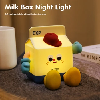 ZK20, кутия от мляко с капацитет от 500 mah, нощни светлини, орнаменти, Декоративни светлини, USB-акумулаторна сензорен димиране 3-високоскоростен Домашен декор за спалня