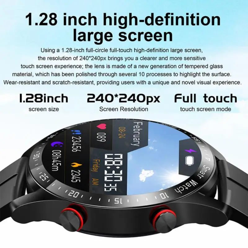 1-5 бр. Нови умен часовник Покана за мъже, водоустойчиви спортен Фитнес тракер, изглаждат време на дисплей, мъжки умни часовници за Huawei