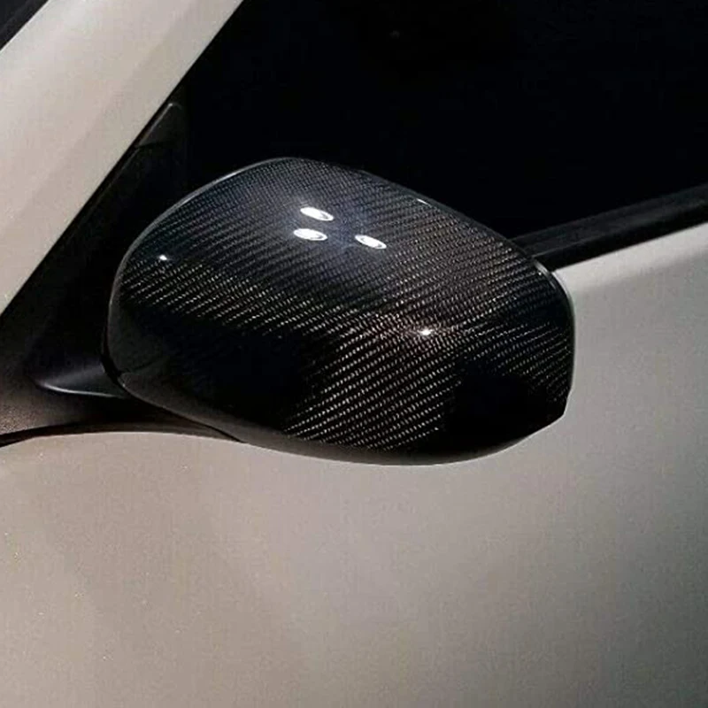 1 Чифт, капак, огледала за обратно виждане, изработени от въглеродни влакна, покриване на страничните огледала за задно виждане за Nissan 370Z Z34 2009-2019