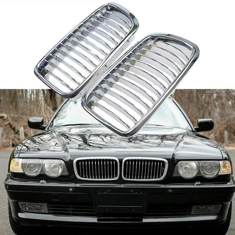 1 Чифт Хромированных на Предните Бъбречните на решетки за за BMW 7-Series E38 730IL/735I/725Tds/728I/750I Седан 1994-2001 Ремонт предната решетка на радиатора