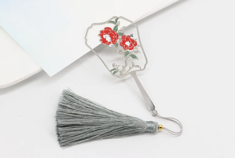 1бр Камелия Метален цвете Художествена литература Класически китайски стил Пискюл Творчески Цвят Изискана Куха bookmark