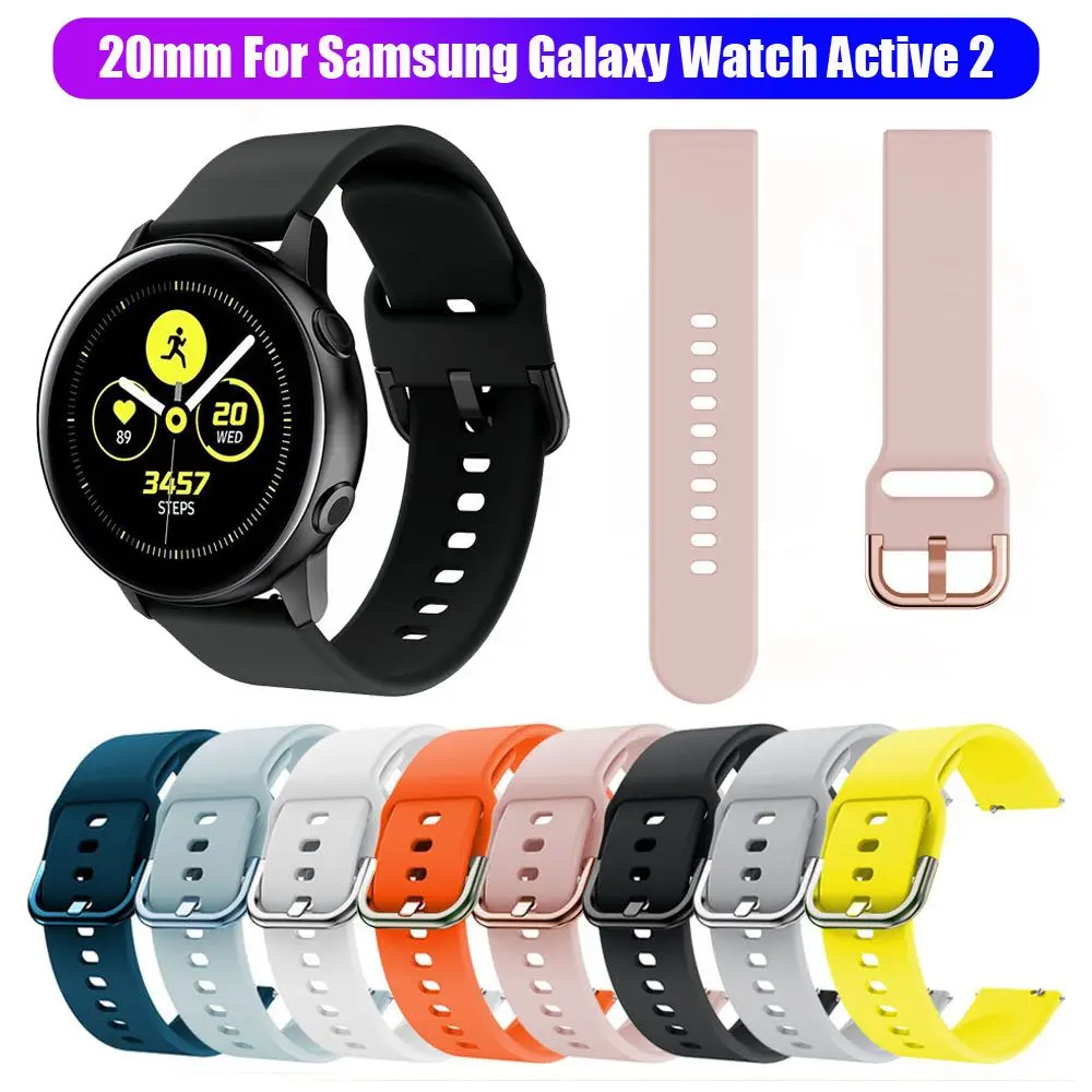 20 мм силикон каишка за Samsung Galaxy Watch Active 2-42 мм