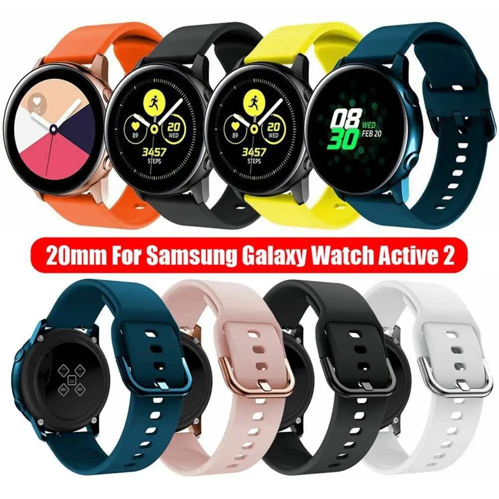 20 мм силикон каишка за Samsung Galaxy Watch Active 2-42 мм