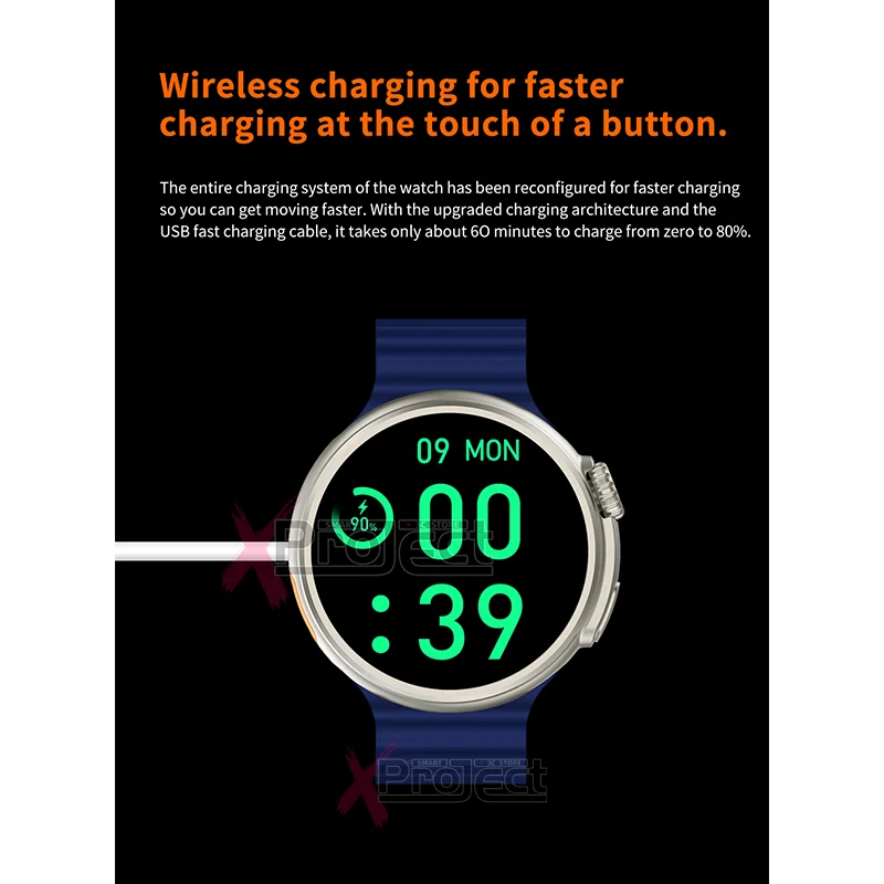 2023 Смарт часовник с кръгла екран Z78 Ultra Smartwatch За Мъже и Жени, Фитнес тракер, Компас, NFC, следи кръвното налягане за Android и IOS