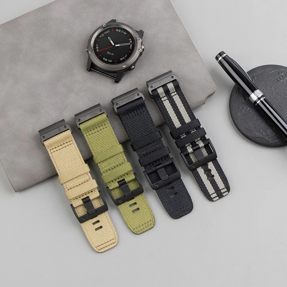 22-26 мм Быстросъемный Найлонов Ремък за Часа на Garmin Fenix 7 7X Pro 6 6X5 5X Plus Instinct 2X Epix Smartwatch Гривна Аксесоари