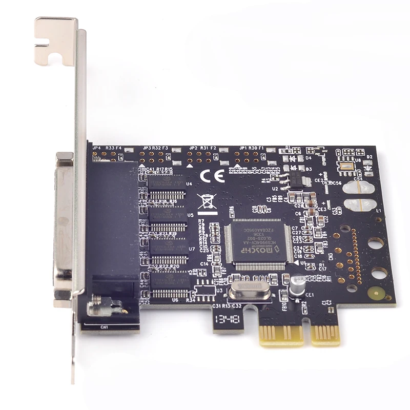 4 порта Serial port RS232 DB9 за PCIe Такса за разширяване на PCIe Сериен RS-232 RS 232 адаптер PCI-e PCI Express контролер MosChip