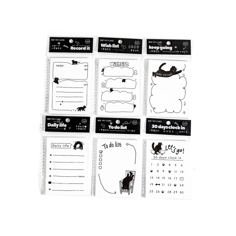 50 Листа от Серията Little Black Кити, Прости Кавайные котки, Бележник за водене на записки, Творчески справочник 