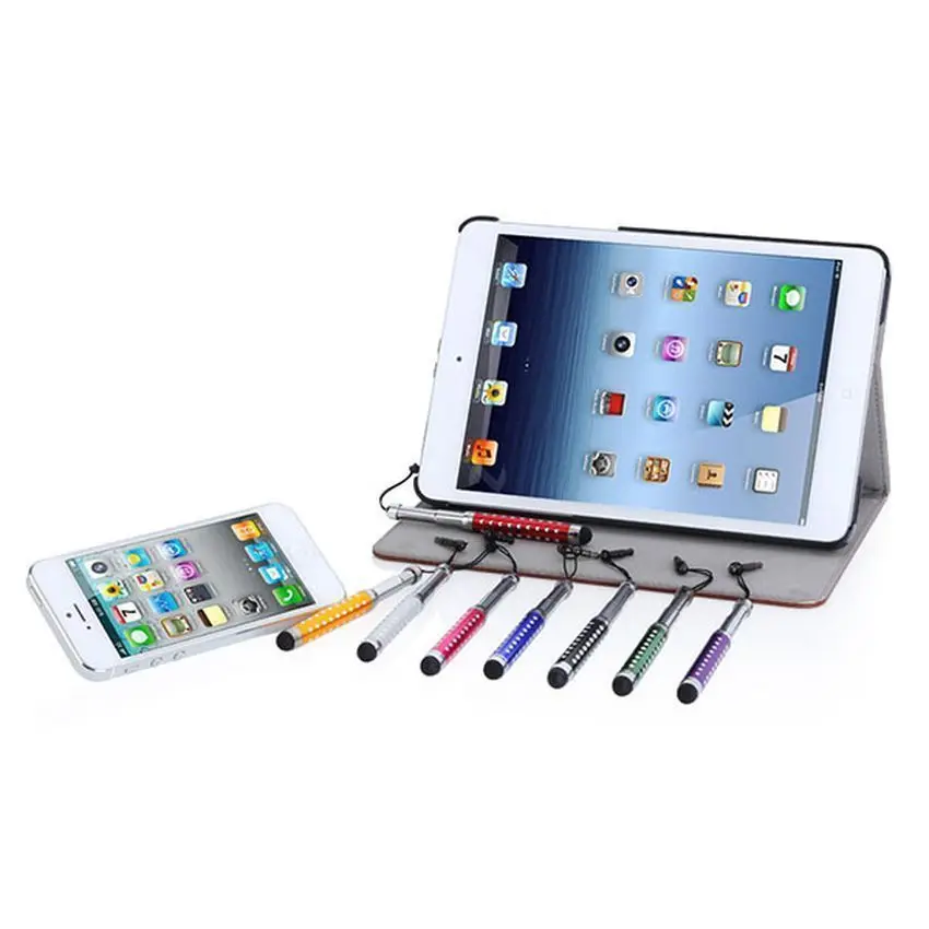 500 бр. Преносим 3-секционни, прибиращи писалка за сензорен екран за iPad, iPhone PC Таблет, мобилен телефон