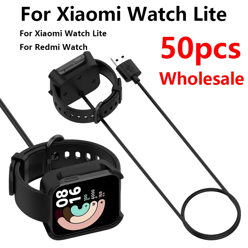 50шт 100 см USB Зарядно устройство за Xiaomi Mi Watch Lite/redmi Watch Преносим Висококачествен Кабел За Бързо зареждане с Магнитен адаптер
