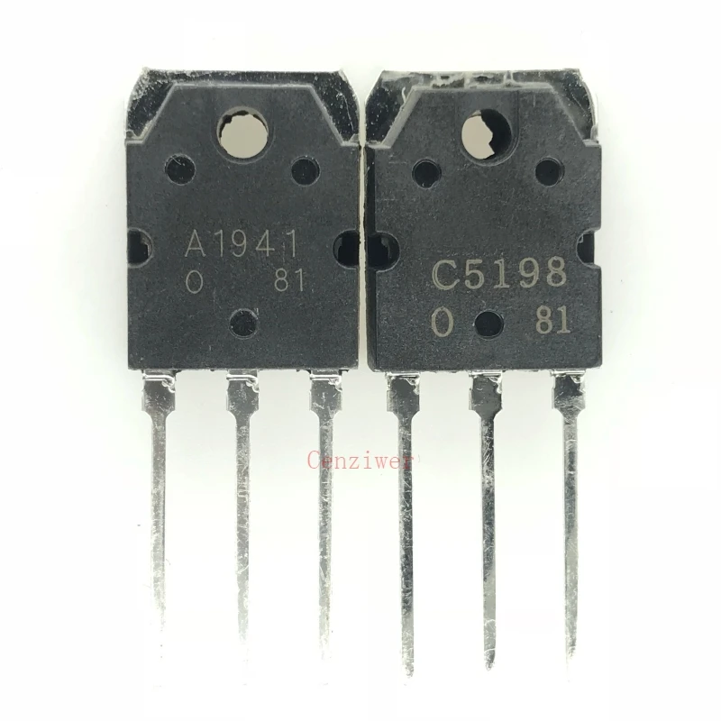 A1941 C5198 2SA1941 2SC5198 TO-3P Усилвател на звука на транзистори 10A 140V с парна лампа (1 чифт)