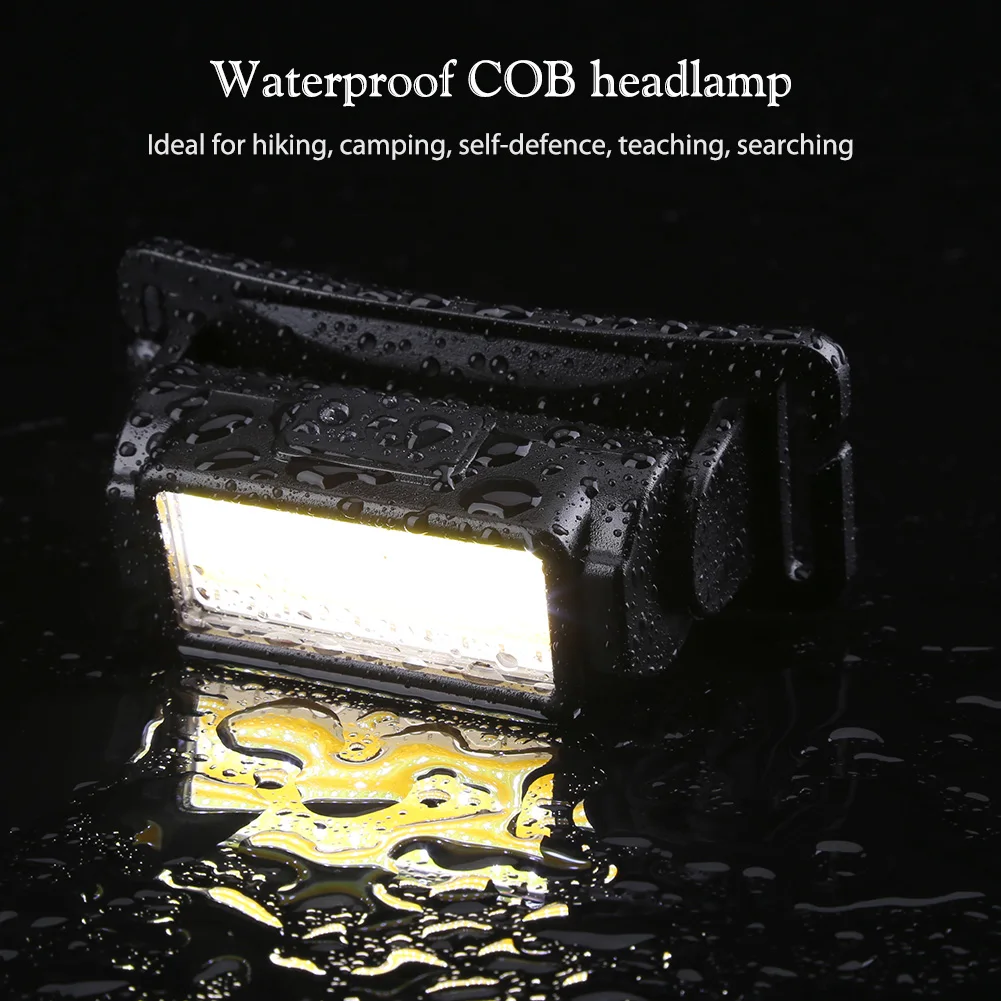 COB Главоболие фенерче Тип C Зареждане Външна фаровете за 4 прехвърляне на led налобный фенерче в 3 цвята на светлината Преносим налобный лампа за къмпинг, риболов