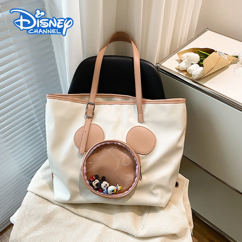 Disney Мики и Мини маус и Модерен Проста чанта през рамо с Голям Капацитет, дамски чанти, чанта за пазаруване, ежедневна чанта за момичета
