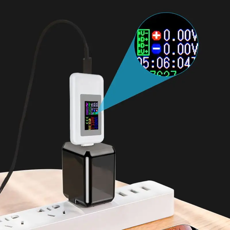 KWS-1902C Type-C Цветен дисплей USB-тестер за измерване на ток, детектор за зареждане на батерията на мобилния