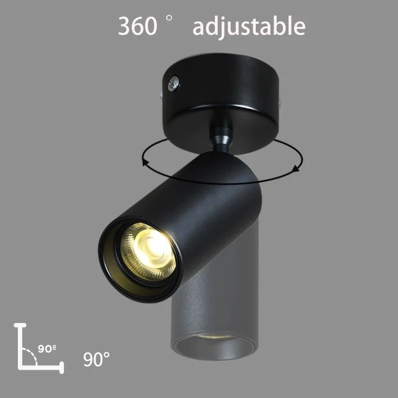 Led spot лампа Mini COB Прожектори за повърхностен монтаж с малък ъгъл на лъча 3-5 8 Градуса, Регулируема С трековый лампа Rail Art