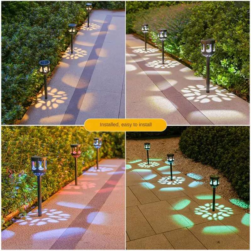 Led лампа за слънчева батерия за заземяване, лампа за тревата, Креативна форма на Лапи, Водонепроницаемое Декоративно осветление за вашия двор, парк, градина, стълби