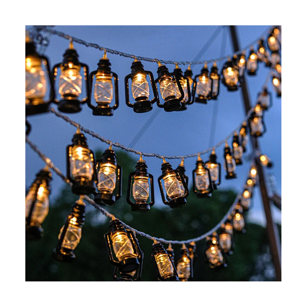 Led Слънчев Струнен лампа на открито, водоустойчив, 5 М, Ретро-Венец за Къмпинг лампа за парти в градината