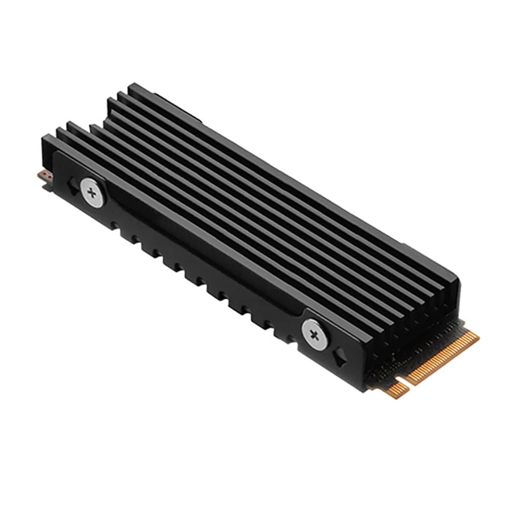 M. 2 2280 SSD охладител NVME NGFF SSD охладител Охладител от устойчиви на топлина от алуминиева сплав със силиконова подложка за игра конзола PS5