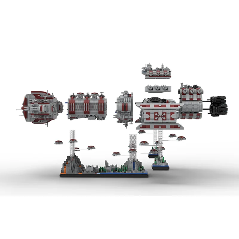 Moc Строителни Блокове Звезден Линеен Крайцер Технологични Тухли Научно-Фантастичен Модел на Космически кораб САМ Играчки За Деца