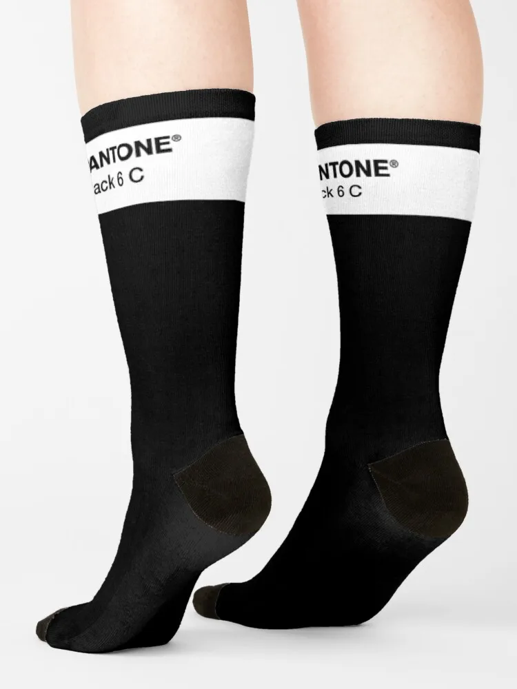 PANTONE ЧЕРНИ чорапи 6 C чорапи естетически спортни чорапи мъжки ретро