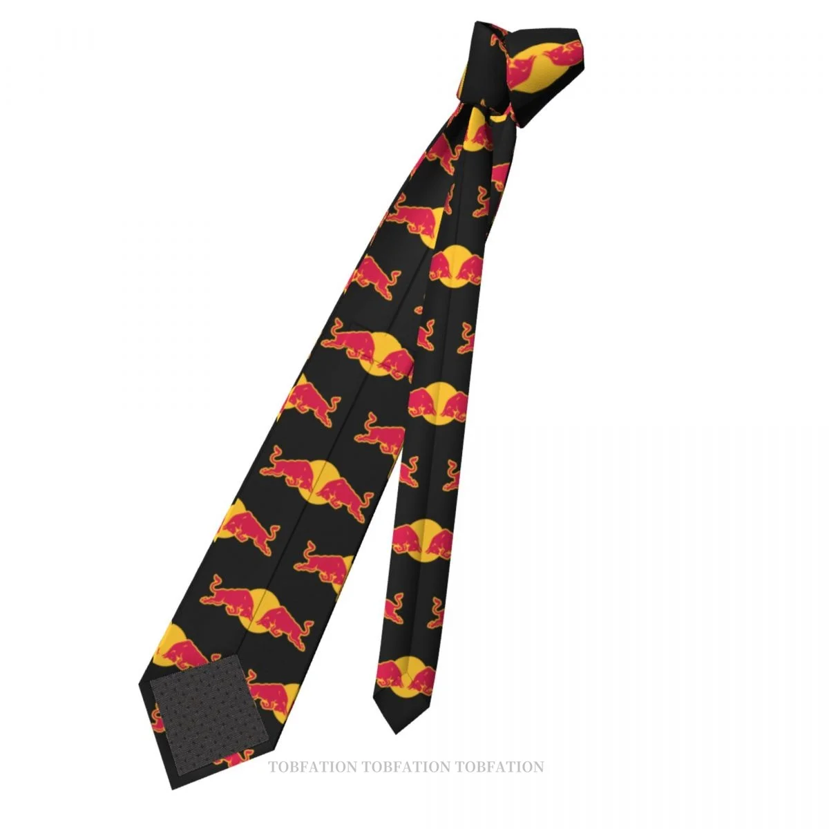 Red-Double-Bulls Нова вратовръзка с 3D-печат от полиестер Ширина 8 см, аксесоари за ризи, парти украса