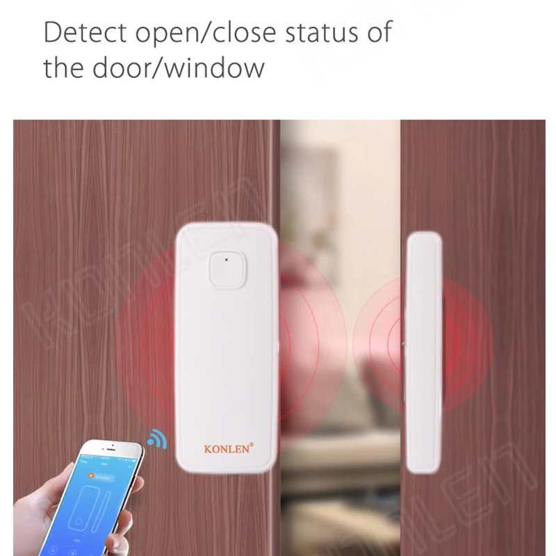 Sasha WIFI Вратата сензор Аларма Безжичен Магнитен контакт Прозорец Отворен Сигнал За влизане Интелигентен Детектор за домашно сигурност Алекса Google