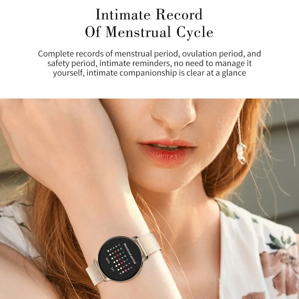 Uhoofit, умни часовници с набор от стаи за жени, наблюдение на кръвното налягане, пулса, Отговори на предизвикателството, Умни часовници с информационни напомняне, ръчен часовник