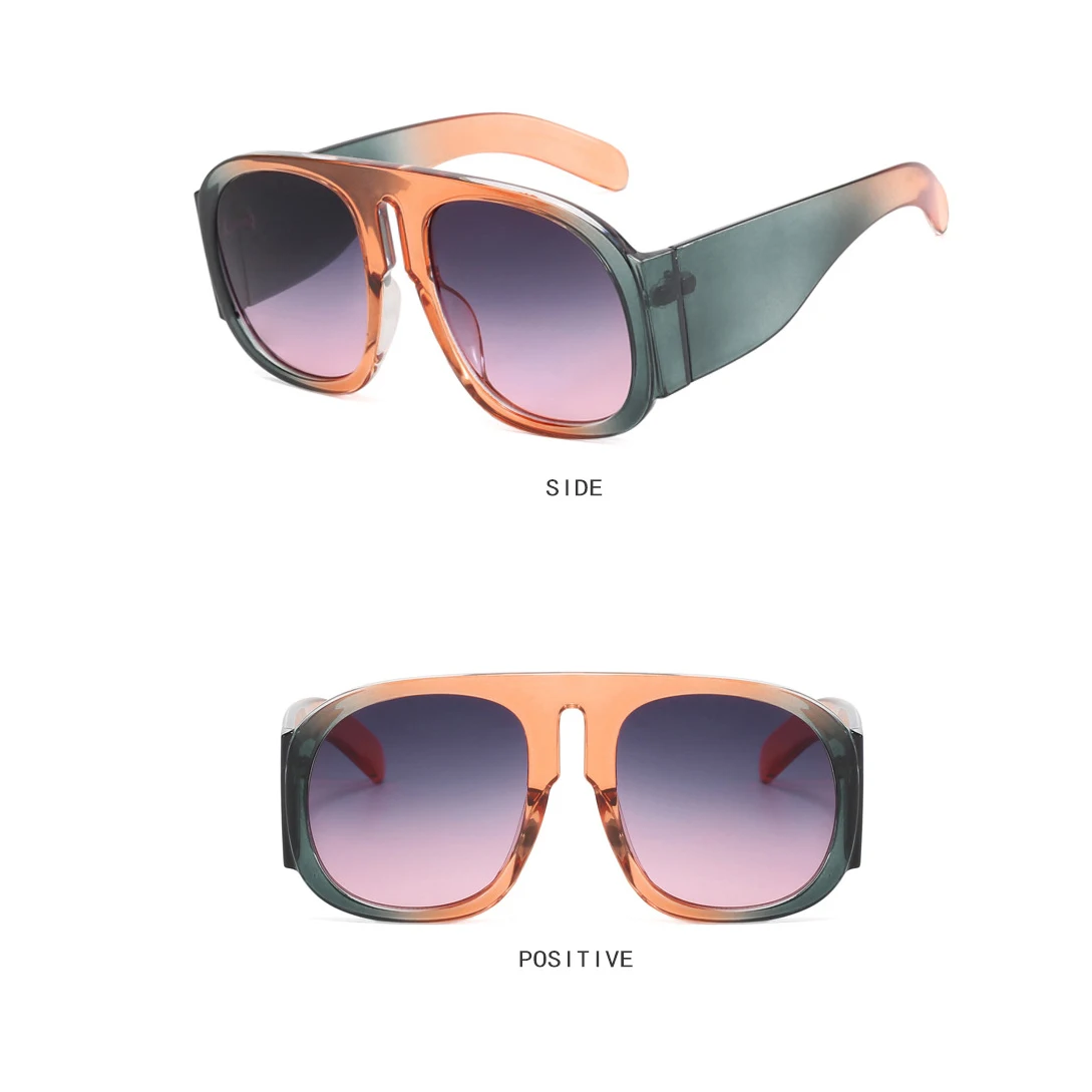 Vintage слънчеви очила Голям размер За жени и мъже, Луксозен марка, Дизайнерски Тренд, с Нови Нюанси, по-Голямата дограма, два цвята Дамски Слънчеви очила в стил пънк