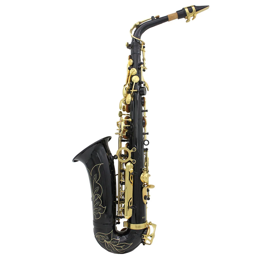 Алт-саксофон Ми-бемол с резба във вид на бели мивки за възрастни начинаещи, саксофон за изпита