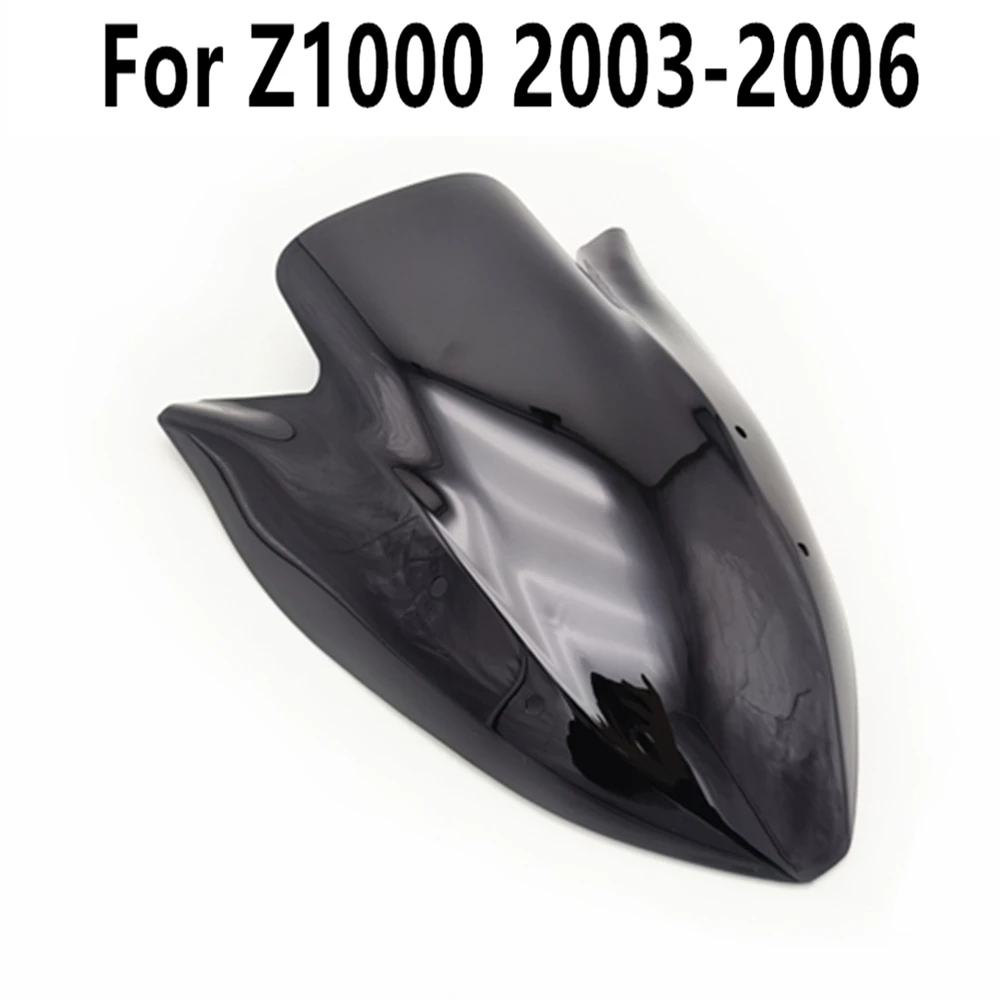 Блестящи Отразяващи Вятър спойлер на ветровом стъкло за Z1000 2003-2004-2005-2006 Предното стъкло Черно прозрачно