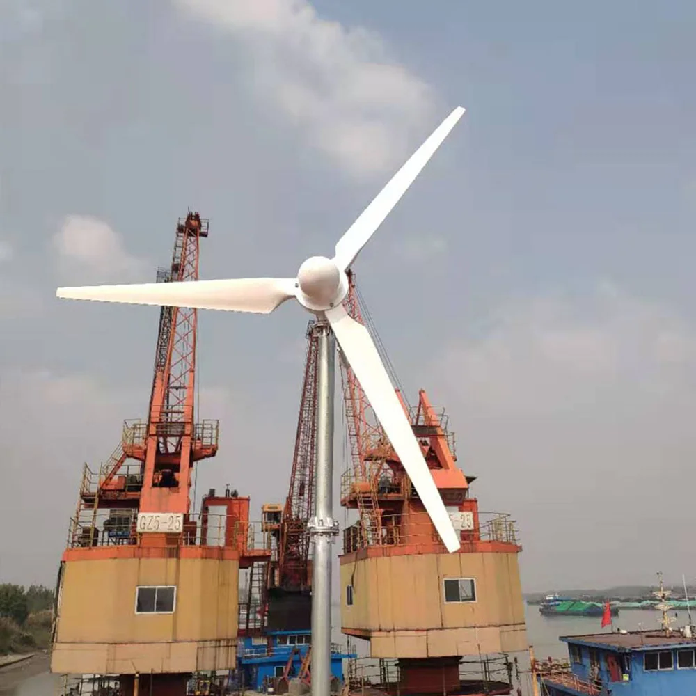Бърза доставка на Вятърна турбина от 20 000 W 25000 W 48-220 В Хоризонтален генератор С окачване на постоянен магнит При ниско вятър