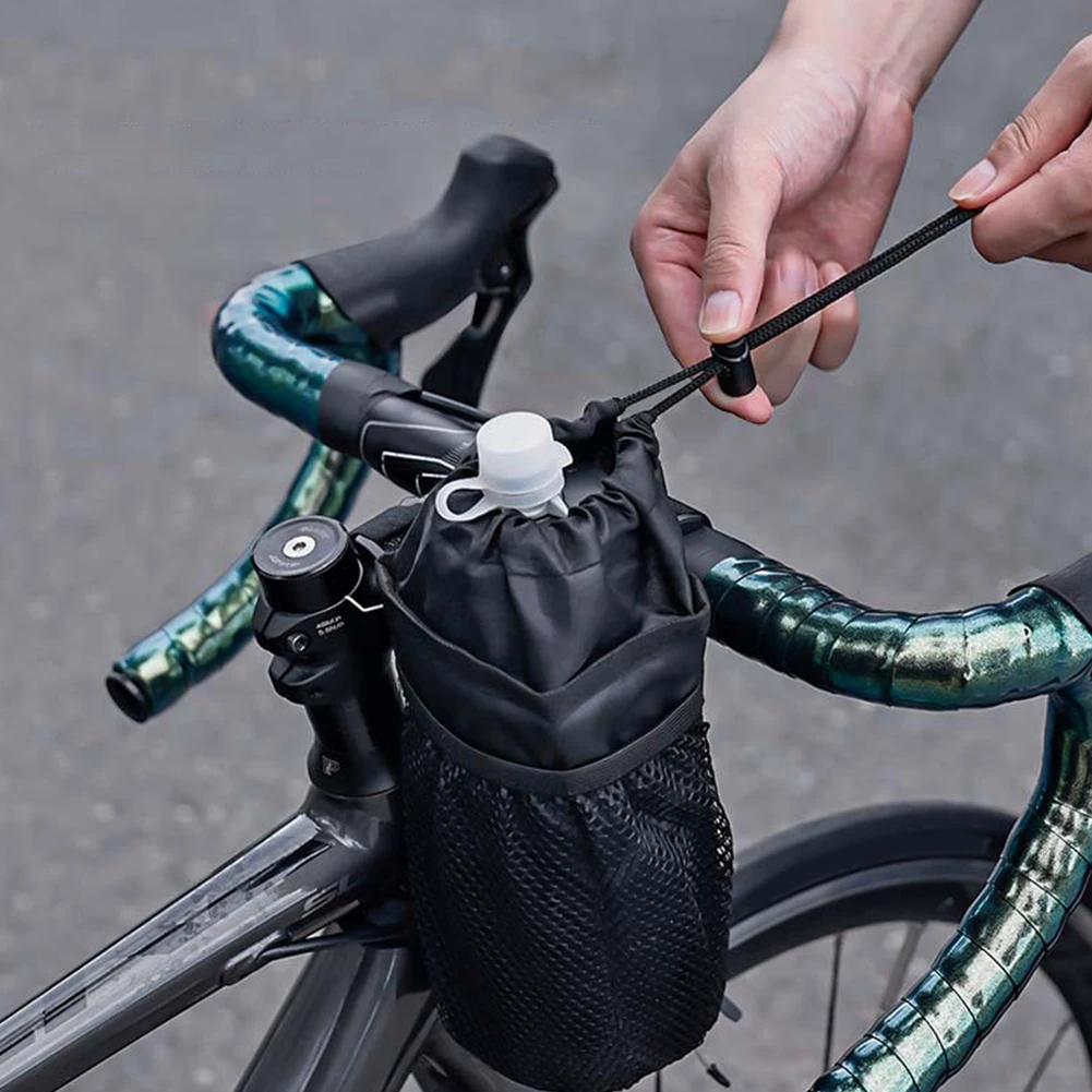 Велосипедна чанта, стойка за велосипеди бутилки, термосумка на волана, мрежест джоб, дантела, колоездене, изолирани чанти и калъфи за чайник, държач за чаша кафе