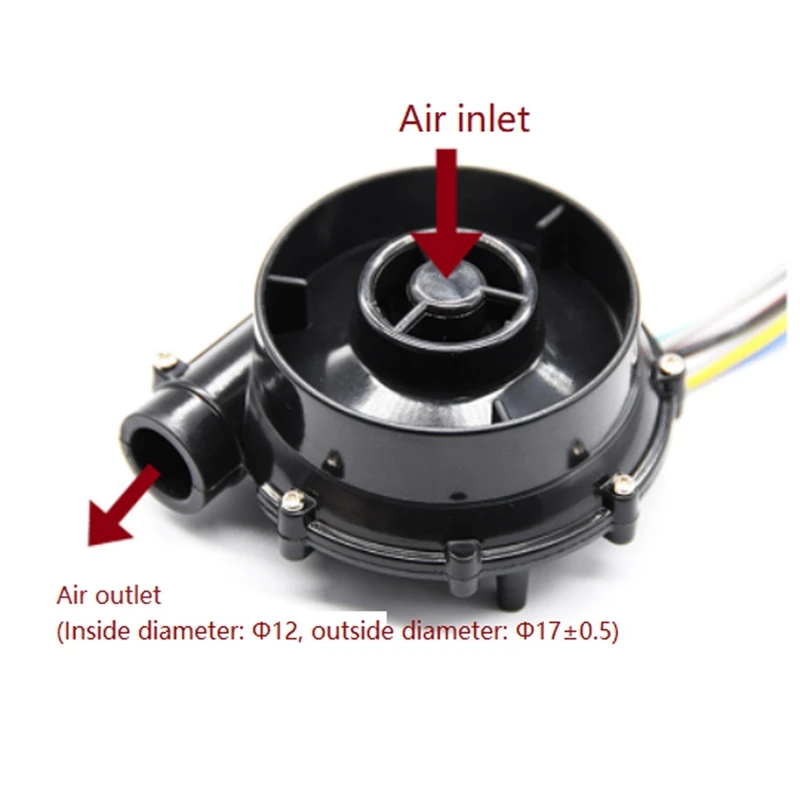 Вентилатор за високо налягане за постоянен ток, 7040, мини-центробежен турбовентилятор, малък вентилатор може да се използва за кислородна вентилация на сън