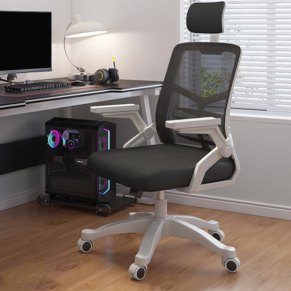 Въртящ се Офис стол Ергономия Компютърен Стол Подкрепа на облегалката Лесен за повдигане и спускане със Съвременни Мебели, 3D Възглавница за главата