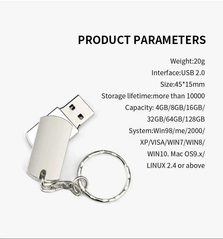 Въртящи се на USB устройство за съхранение 64 GB Флаш-памети 32g High Speed Memory Stick 3,0 Метален флаш памет С Безплатен Логото на 128 GB Компютърен U-диск Безплатна Доставка