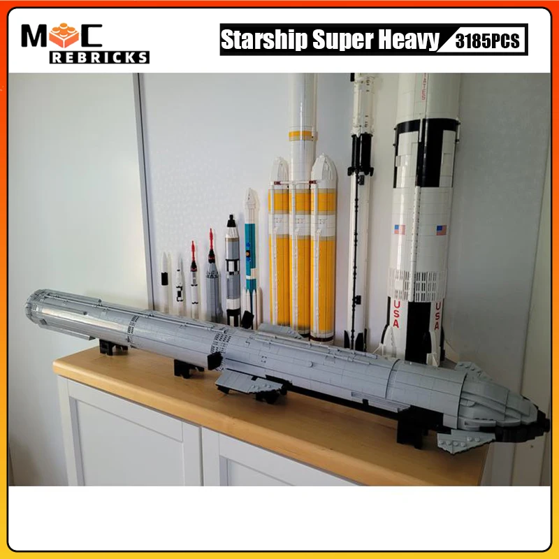 Градивен елемент на MOC Starcraft Rocket, Звездните, Сверхтяжелый Сатурн V, мащабна модел за сглобяване 