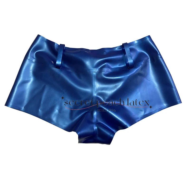 Дамски латекс секси мини-стегнати шорти с ниска тапицерия, Латекс, метални къси панталонки, панталони по индивидуален размер