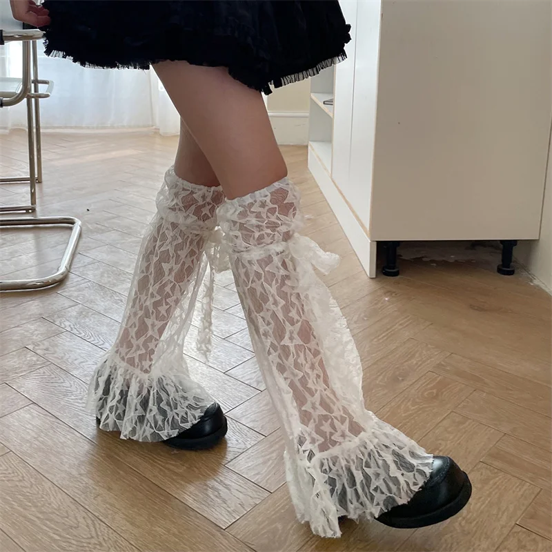 Дантелени Окото Разкроена Гамаши Y2k, Естетически Чорапи в готически Стил в стил Лолита