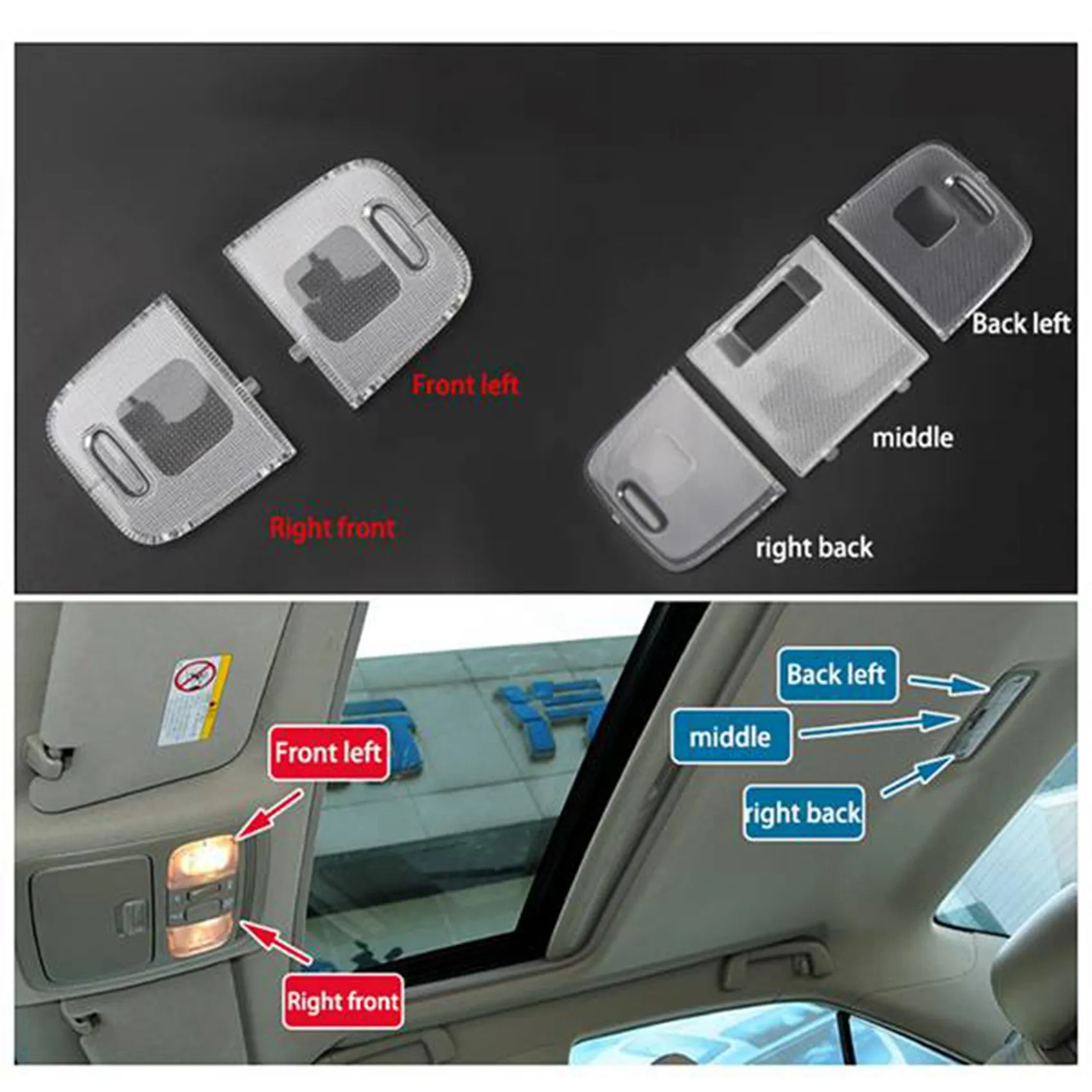 Делото лампи за четене на карта на салон на Автомобил, вътрешна покрив, таван, дело на електронната лампа, капак за Toyota Camry 2006-2011