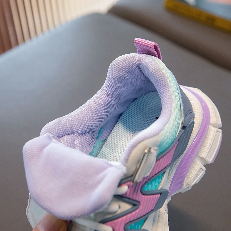 Детски гуменки за момичета Лято-есен, когато дишащи спортни обувки, маратонки за момчета, тенис обувки