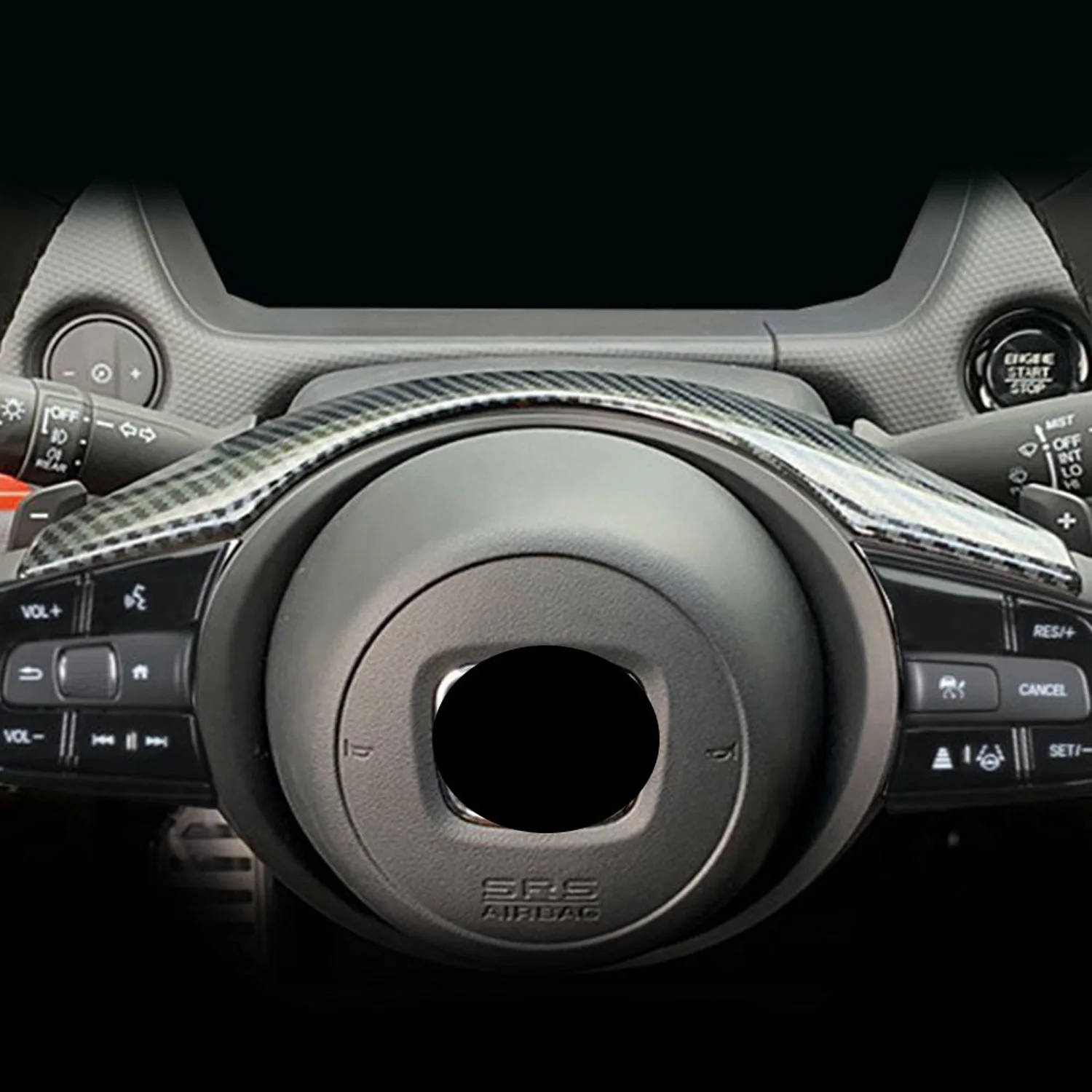 За Honda Vezel HR-V HRV 2021 2022 Интериорът на Колата е От Въглеродни Влакна Панел на Волана Капак Завърши Декоративна Рамка