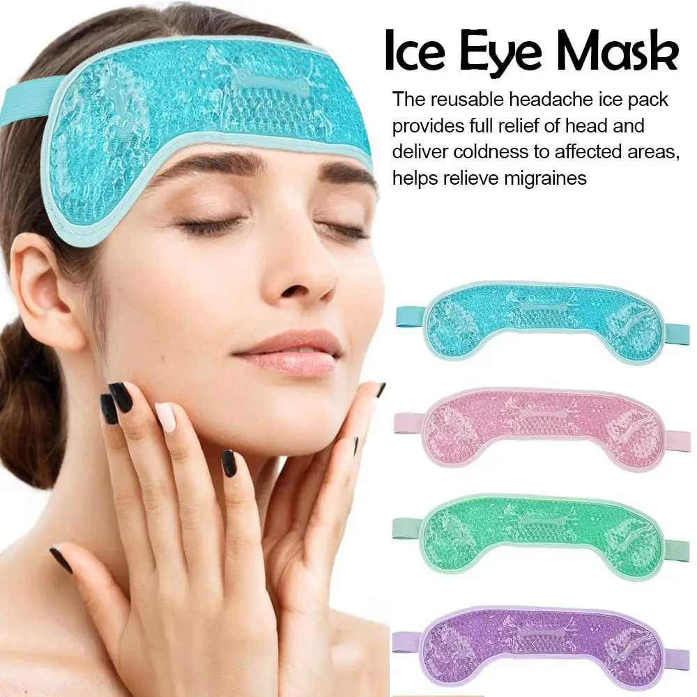 За многократна употреба и аксесоари за ледената маска за очи, гел за облекчаване на стреса, пакет с лед за главата, студена терапия, обвивка от мигрена у дома